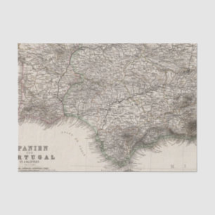 Spanje en Portugal, vier bladeren Tissuepapier