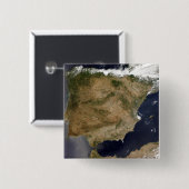 Spanje en Portugal Vierkante Button 5,1 Cm (Voorkant /achterkant)