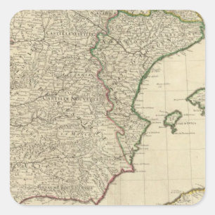 Spanje en Portugal Vierkante Sticker