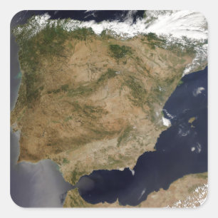 Spanje en Portugal Vierkante Sticker