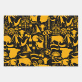 Spanje en Spaanse tradities zwart en Oranje Inpakpapier Vel (Voorkant)