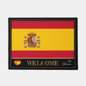 Spanje en Spanje Vlaggenhuis mat/sport Welkom Deurmat (Voorkant)