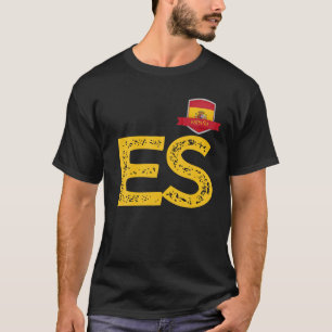 Spanje Espa een menselijke vlag Letter E en Spanje T-shirt