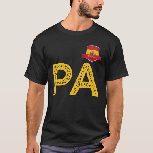 Spanje Espa een menselijke vlag letter P en A Span T-shirt (Voorkant)