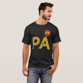 Spanje Espa een menselijke vlag letter P en A Span T-shirt (Voorkant volledig)