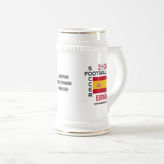 SPANJE ESPAÑA Football Voetbal Custom 2024 ELK JAA Bierpul (Voorkant rechts)