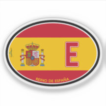 SPANJE Espana Spaanse Voertuig ID Vlag Sticker