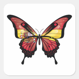 Spanje Espana Swallowtail Vlinder Vlag Sticker