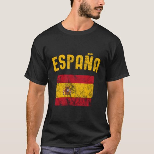 Spanje Espana Vlag noodlijdend T-shirt (Voorkant)