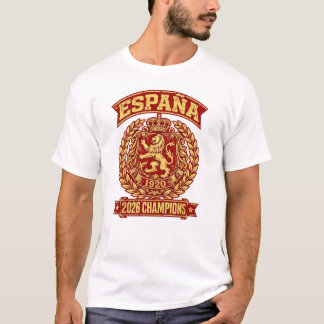 Spanje EST. 1920 Leeuw Wapen Vintage Atletiek T-shirt