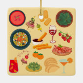 Spanje Eten Keramisch Ornament (Achterkant)