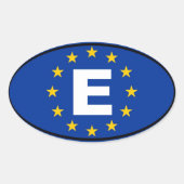 Spanje - Europese Unie Ovale Sticker (Voorkant)