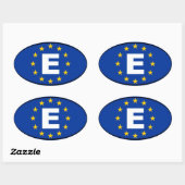 Spanje - Europese Unie Ovale Sticker (Vel)