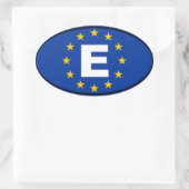 Spanje - Europese Unie Ovale Sticker (Tas)