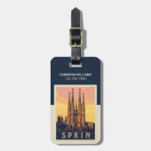Spanje | Familia Sagrada Bagagelabel (Voorkant verticaal)
