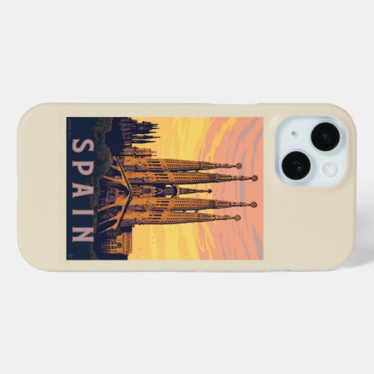 Spanje | Familia Sagrada Case-Mate iPhone Case (Achterkant (horizontaal))