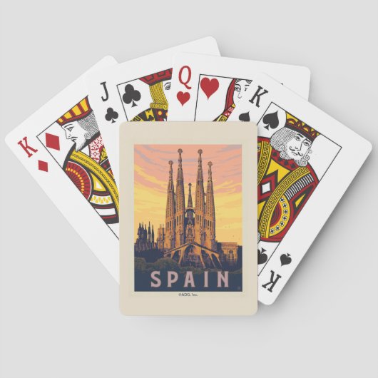 Spanje | Familia Sagrada Pokerkaarten (Achterkant)