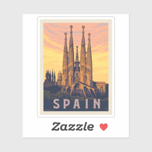 Spanje | Familia Sagrada Sticker (Vel)