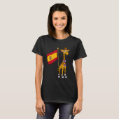 Spanje Fan Spanje Giraffe T-shirt (Voorkant volledig)