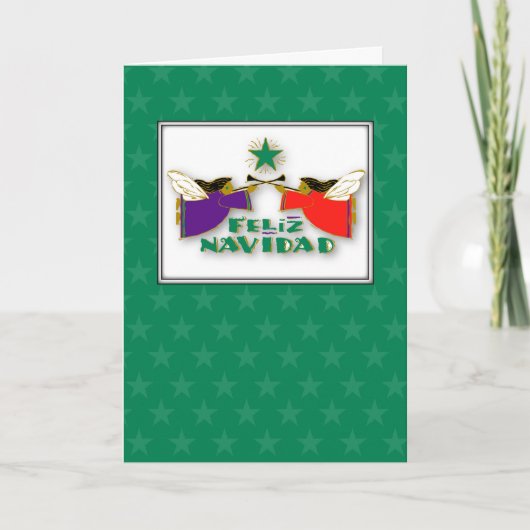 Spanje, Feliz Navidad Angels Kaart (Voorkant)