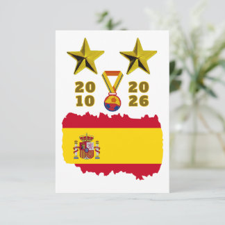 Spanje Finiaal WK 2026 Kampioen Supporter Bedankkaart