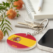 Spanje Flag Charming Patriotic Sleutelhanger (Voorkant Rechts)