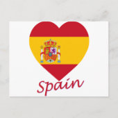 Spanje Flag Heart Briefkaart (Voorkant)