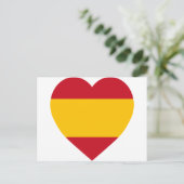 Spanje Flag Heart Briefkaart (Staand voorkant)