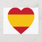Spanje Flag Heart Briefkaart (Voorkant)