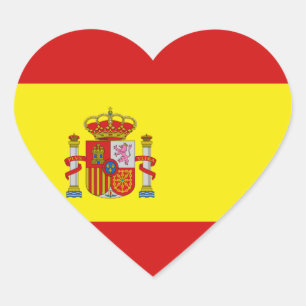 Spanje Flag Heart Sticker