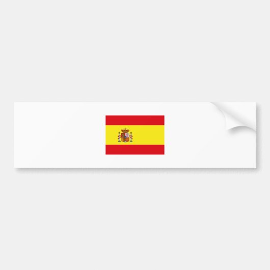 Spanje FLAG International Bumpersticker (Voorkant)