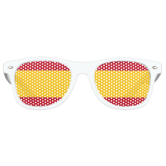 Spanje Flag Party Shades Zonnebril (Voorkant)