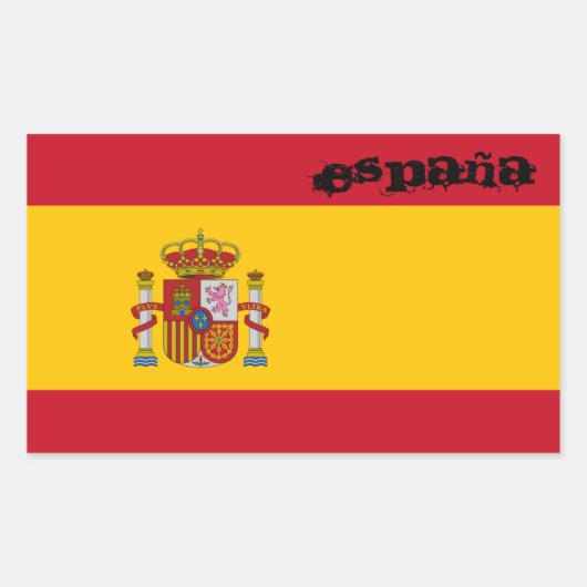 Spanje Flag Sticker (Voorkant)