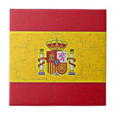 SPANJE FLAG Tile Tegeltje (Voorkant)