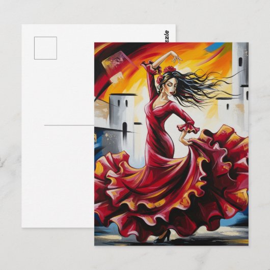 Spanje Flamenco Dancer Briefkaart (Voorkant / Achterkant)