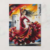 Spanje Flamenco Dancer Briefkaart (Voorkant)