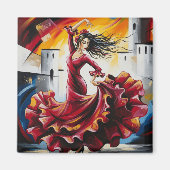 Spanje Flamenco Dancer Magneet (Voorkant)