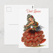 Spanje Flamenco Dancer Travel Briefkaart (Voorkant / Achterkant)