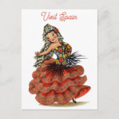 Spanje Flamenco Dancer Travel Briefkaart (Voorkant)