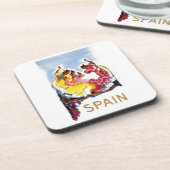  Spanje Flamenco Dancers Travel Poster Bier Onderzetter (Linkerzijde)