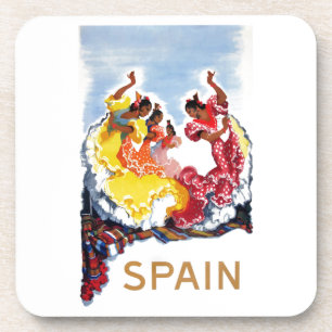 Spanje Flamenco Dancers Travel Poster Bier Onderzetter