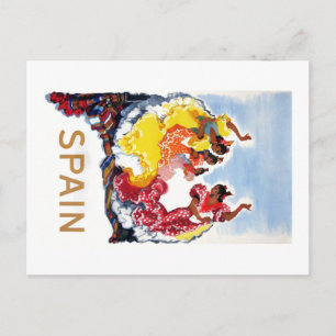  Spanje Flamenco Dancers Travel Poster Briefkaart