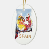  Spanje Flamenco Dancers Travel Poster Keramisch Ornament (Links)