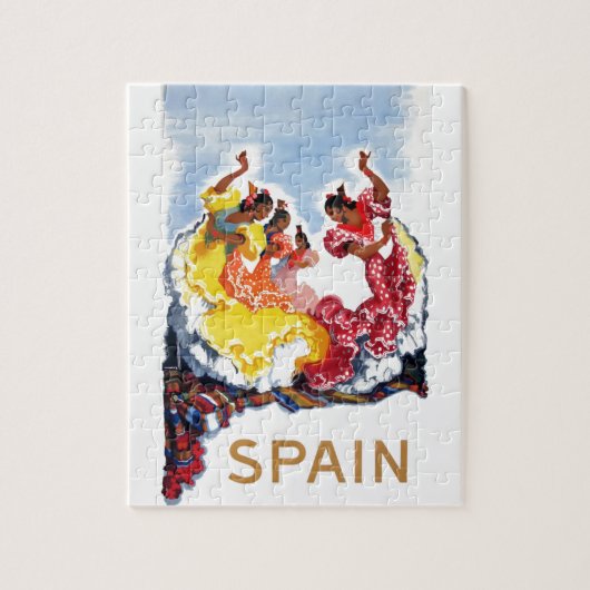  Spanje Flamenco Dancers Travel Poster Legpuzzel (Verticaal)