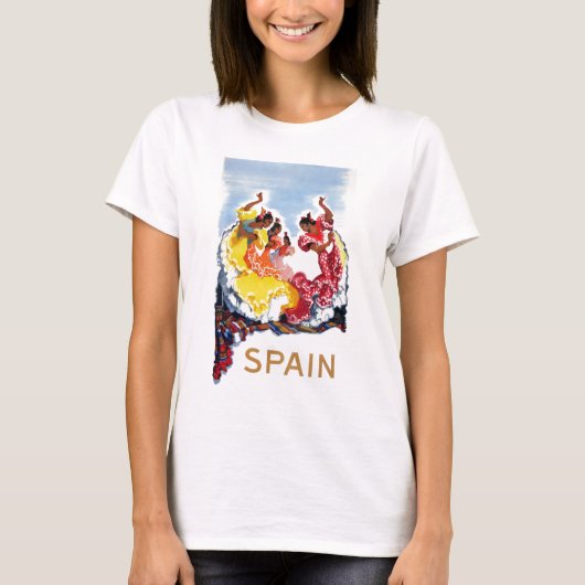  Spanje Flamenco Dancers Travel Poster T-shirt (Voorkant)