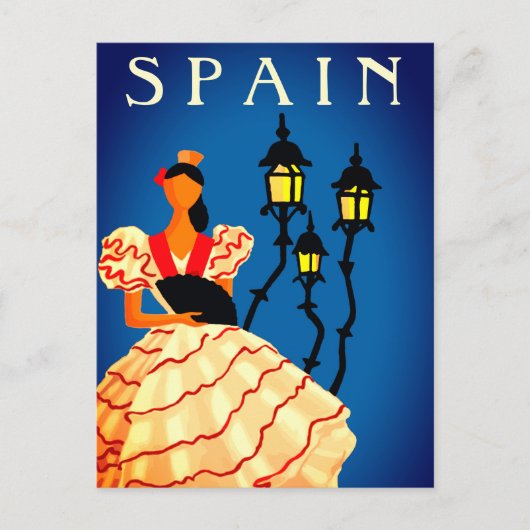Spanje Flamenco Danser Poster Briefkaart (Voorkant)