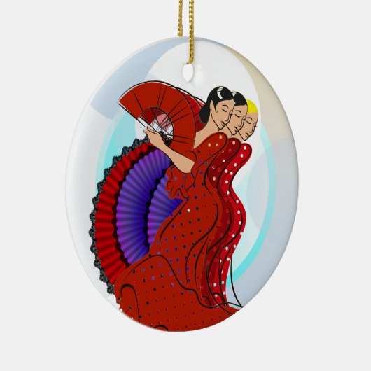 Spanje - Flamenco dansers Keramisch Ornament (Rechts)