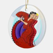 Spanje - Flamenco dansers Keramisch Ornament (Links)