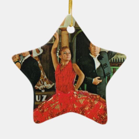  Spanje, Flamenco dansers Keramisch Ornament (Achterkant)