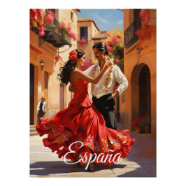 Spanje Flamenco Dansers Reisposter Perfect Poster